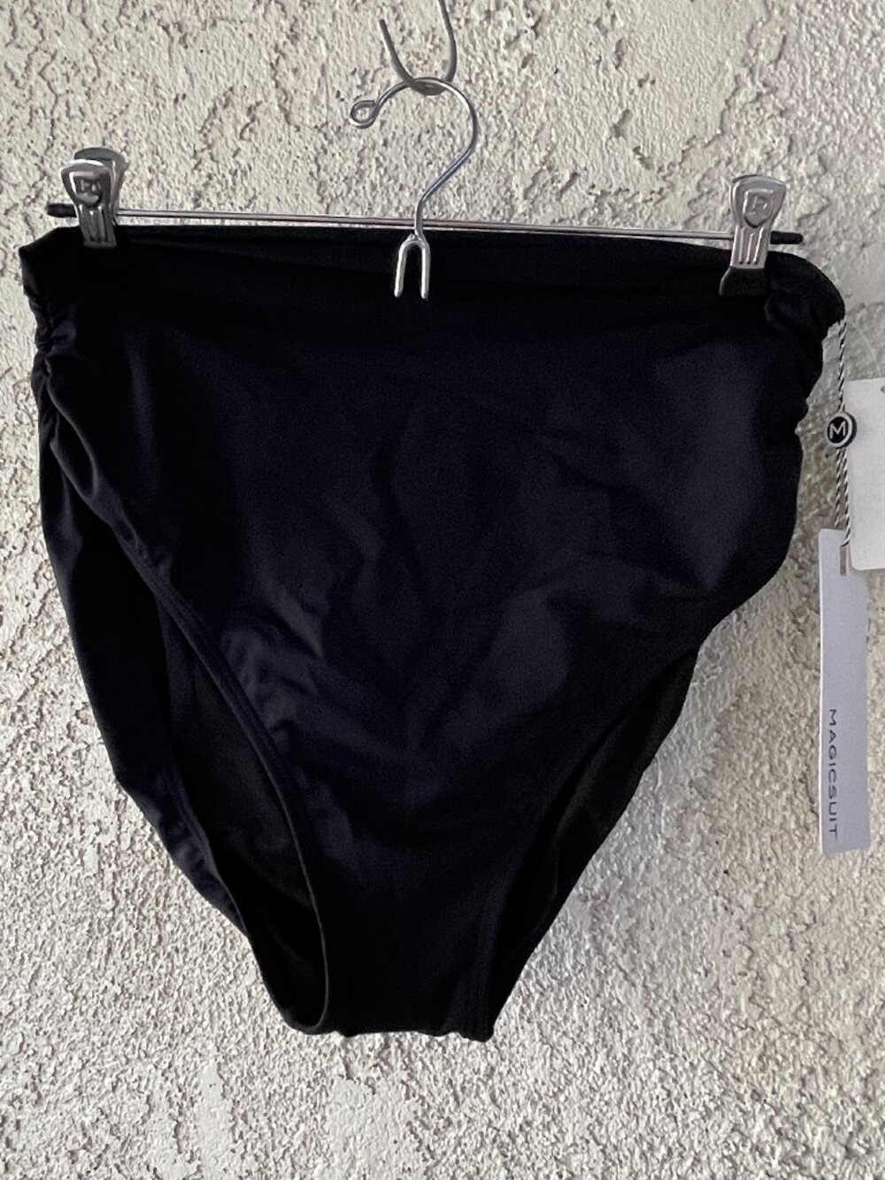 NWT Magicsuit Black High Waisted Bikini Bottoms Tummy Control Size 14